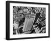 Aerial View Looking Down on 6th Ave. and 50th St. at Towering Rockefeller Center Complex-Margaret Bourke-White-Framed Photographic Print