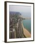 Aerial View Looking North Up Lakeshore Drive to the Gold Coast District, Chicago, Illinois, USA-Amanda Hall-Framed Photographic Print