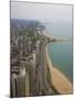 Aerial View Looking North Up Lakeshore Drive to the Gold Coast District, Chicago, Illinois, USA-Amanda Hall-Mounted Photographic Print