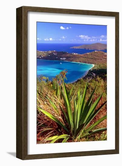 Aerial View, Magens Bay, St Thomas, USV-George Oze-Framed Photographic Print