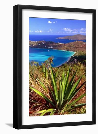 Aerial View, Magens Bay, St Thomas, USV-George Oze-Framed Photographic Print