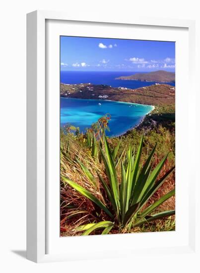 Aerial View, Magens Bay, St Thomas, USV-George Oze-Framed Photographic Print