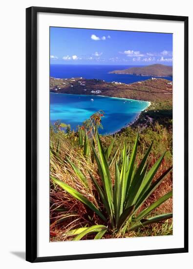 Aerial View, Magens Bay, St Thomas, USV-George Oze-Framed Premium Photographic Print