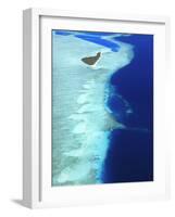 Aerial View, Maldives, Indian Ocean, Asia-Sakis Papadopoulos-Framed Photographic Print