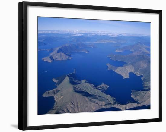 Aerial View, Marlborough Sound, South Island, New Zealand-D H Webster-Framed Photographic Print