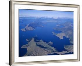 Aerial View, Marlborough Sound, South Island, New Zealand-D H Webster-Framed Photographic Print