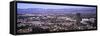 Aerial view of 10 Universal City Plaza in city, Los Angeles, California, USA-null-Framed Stretched Canvas