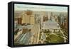 Aerial View of 42nd Street, New York City-null-Framed Stretched Canvas