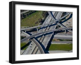 Aerial View of 605 and 105 Freeway, Los Angeles, California, USA-null-Framed Premium Photographic Print