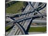 Aerial View of 605 and 105 Freeway, Los Angeles, California, USA-null-Stretched Canvas