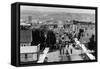 Aerial View of a 4th of July Street Parade - Casper, WY-Lantern Press-Framed Stretched Canvas