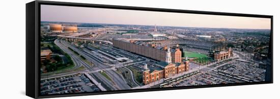 Aerial View of a Baseball Field, Baltimore, Maryland, USA-null-Framed Stretched Canvas