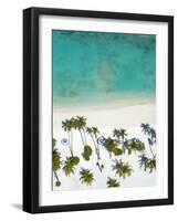 Aerial view of a beach in Maldives, Indian Ocean, Asia-Sakis Papadopoulos-Framed Photographic Print