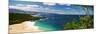Aerial View of a Beach, North Shore, Waimea Bay, Oahu, Hawaii, USA-null-Mounted Photographic Print