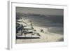 Aerial view of a beach, Tel Aviv, Israel-null-Framed Photographic Print