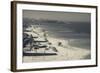 Aerial view of a beach, Tel Aviv, Israel-null-Framed Photographic Print