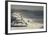 Aerial view of a beach, Tel Aviv, Israel-null-Framed Photographic Print