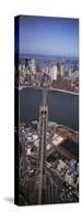 Aerial View of a Bridge, Brooklyn Bridge, Manhattan, New York City, New York State, USA-null-Stretched Canvas