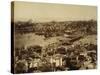 Aerial View of a Bridge over the Bosporus in Istanbul-null-Stretched Canvas