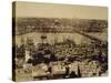 Aerial View of a Bridge over the Bosporus in Istanbul-null-Stretched Canvas