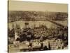 Aerial View of a Bridge over the Bosporus in Istanbul-null-Stretched Canvas