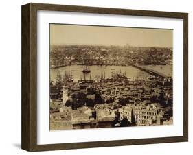 Aerial View of a Bridge over the Bosporus in Istanbul-null-Framed Premium Photographic Print