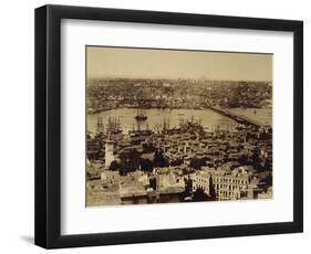 Aerial View of a Bridge over the Bosporus in Istanbul-null-Framed Photographic Print