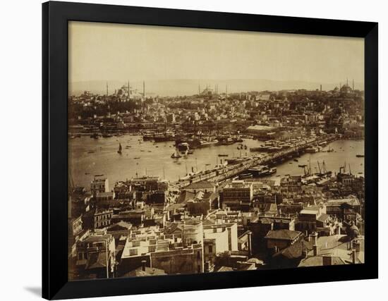 Aerial View of a Bridge over the Bosporus in Istanbul-null-Framed Photographic Print