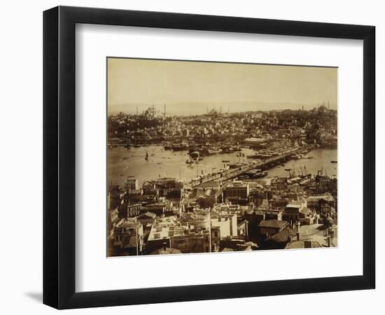 Aerial View of a Bridge over the Bosporus in Istanbul-null-Framed Photographic Print