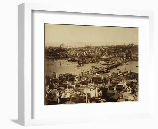 Aerial View of a Bridge over the Bosporus in Istanbul-null-Framed Photographic Print