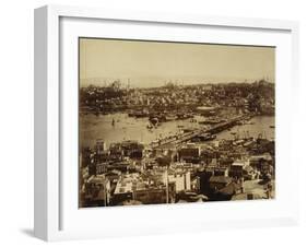 Aerial View of a Bridge over the Bosporus in Istanbul-null-Framed Photographic Print