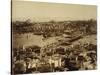 Aerial View of a Bridge over the Bosporus in Istanbul-null-Stretched Canvas