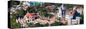 Aerial View of a Castle on a Hill, Hearst Castle, San Simeon, San Luis Obispo County, California...-null-Stretched Canvas