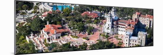 Aerial View of a Castle on a Hill, Hearst Castle, San Simeon, San Luis Obispo County, California...-null-Mounted Photographic Print