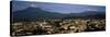 Aerial View of a City a with Mountain Range in the Background, Popocatepetl Volcano, Cholula-null-Stretched Canvas