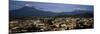 Aerial View of a City a with Mountain Range in the Background, Popocatepetl Volcano, Cholula-null-Mounted Photographic Print