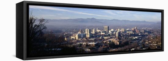 Aerial View of a City, Asheville, Buncombe County, North Carolina, USA-null-Framed Stretched Canvas