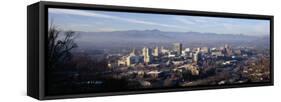 Aerial View of a City, Asheville, Buncombe County, North Carolina, USA-null-Framed Stretched Canvas