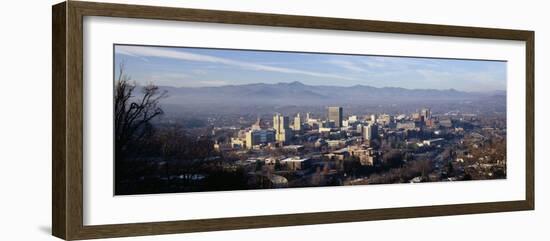 Aerial View of a City, Asheville, Buncombe County, North Carolina, USA-null-Framed Photographic Print