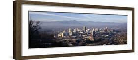 Aerial View of a City, Asheville, Buncombe County, North Carolina, USA-null-Framed Photographic Print