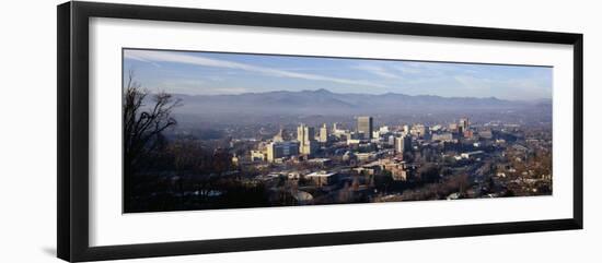 Aerial View of a City, Asheville, Buncombe County, North Carolina, USA-null-Framed Photographic Print