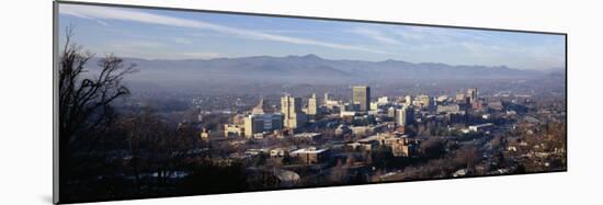 Aerial View of a City, Asheville, Buncombe County, North Carolina, USA-null-Mounted Photographic Print