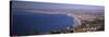 Aerial View of a City at Coast, Santa Monica Beach, Beverly Hills, Los Angeles County, Californi...-null-Stretched Canvas