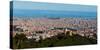 Aerial View of a City, Barcelona, Catalonia, Spain-null-Stretched Canvas