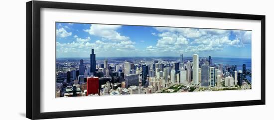 Aerial view of a city, Chicago, Cook County, Illinois, USA-null-Framed Photographic Print