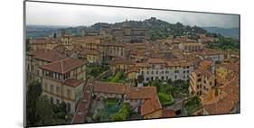 Aerial view of a city, Citta alta, Bergamo, Lombardy, Italy-null-Mounted Photographic Print