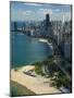 Aerial View of a City, Lake Michigan, Chicago, Cook County, Illinois, USA 2010-null-Mounted Photographic Print