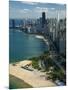 Aerial View of a City, Lake Michigan, Chicago, Cook County, Illinois, USA 2010-null-Mounted Photographic Print