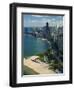 Aerial View of a City, Lake Michigan, Chicago, Cook County, Illinois, USA 2010-null-Framed Photographic Print