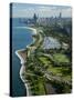 Aerial View of a City, Lake Shore Drive, Lake Michigan, Chicago, Cook County, Illinois, USA-null-Stretched Canvas